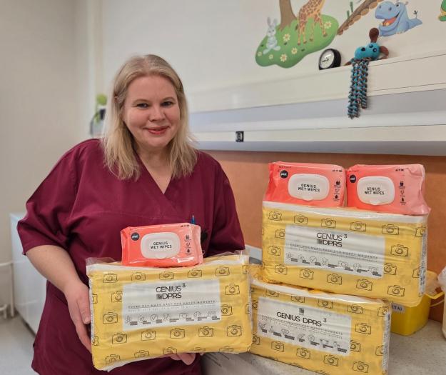 GeGe toetab meie haigla vastsündinuid beebipakkidega